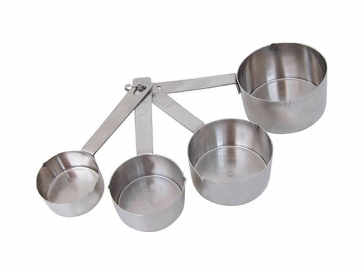 De Buyer Set mit 4 Edelstahl Messbechern