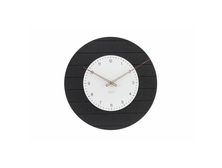 Onzeno Wanduhr Design Schwarz-Weiß 50/50 cm, 50x50x1 cm, Dekoration, Uhren, Wanduhren