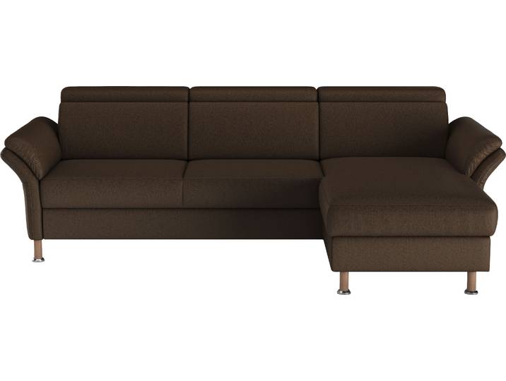 Ecksofa OTTO HOME Calypso L-Form , braun (dunkelbraun), B:260cm H:85cm T:172cm, 100% Polyester, Sofas, Ecksofa, mit motorischen Funktionen im Sofa und Recamiere