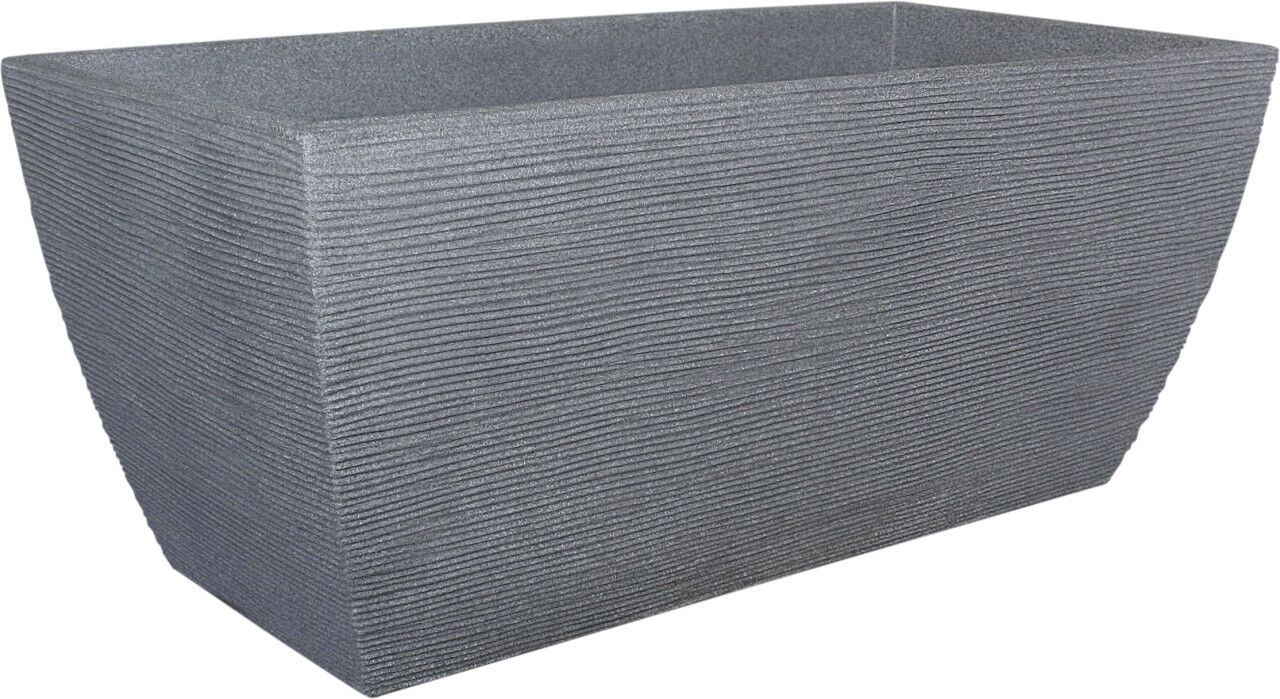 Geli Pflanztrog mit Rillen 80 x 40 x 34 cm betonfarbe