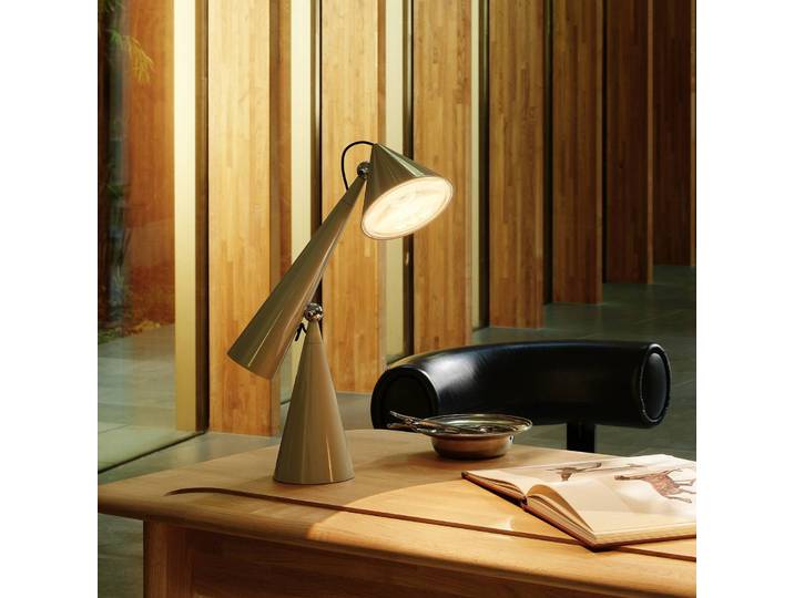 Tom Dixon Designer Tischlampe Pose Task Light, dimmbar, messing / gold, für Wohn- / Esszimmer, Kunststoff, Design, Tischlampe