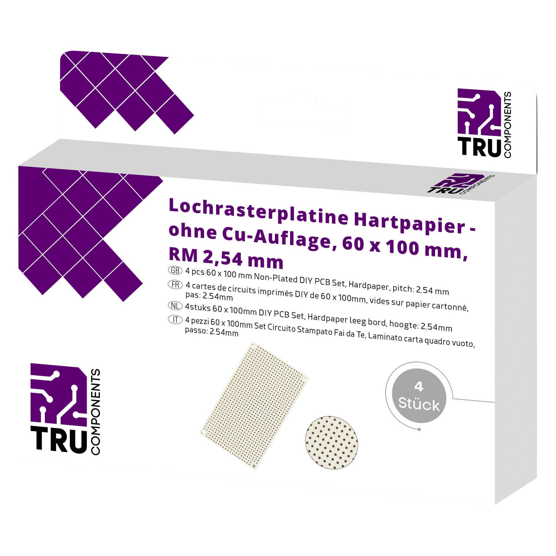 Tru Components Europlatine ohne Cu-Auflage (Platine) (T1906SA038)