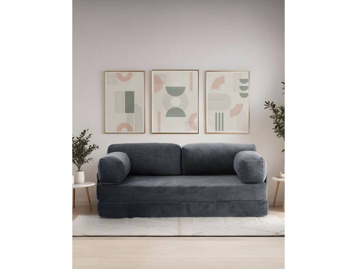 Wuuh Schlafsofa Teddy Sofa, Modulares Schlafsofa, Samt und Cord Teddy Sofa, 3-in-1 Design Samtstoff ergonomisch platzsparend