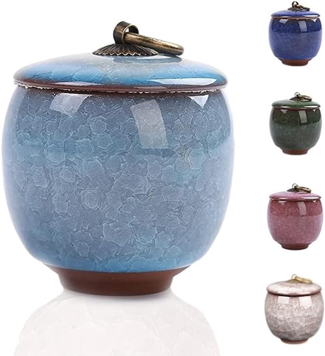 Mini Urn Diamant Keramiek Hemelsblauw 60ml