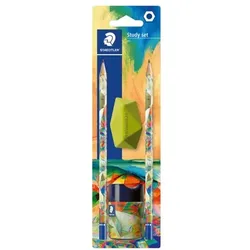 Staedtler 4-tlg. Bleistift-Set »Study Set Multiverse« HB mit Radiergummi und Spitzdose gelb