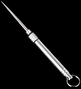 Modern Mode Marketplace Titanium Toothpick Portable Reusable Metal Fruit Pick silver