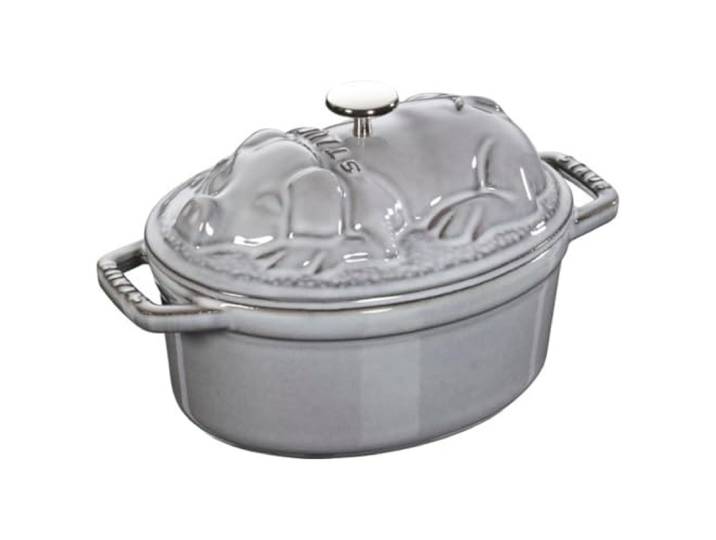 STAUB Cocotte Schwein 17 cm Bräter, Gusseisen, grau