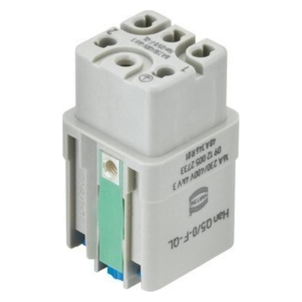 Harting 09 12 005 2733 Tilslutningsindsats Han Q 5 + PE Han-Quick Lock 1 stk (09 12 005 2733)