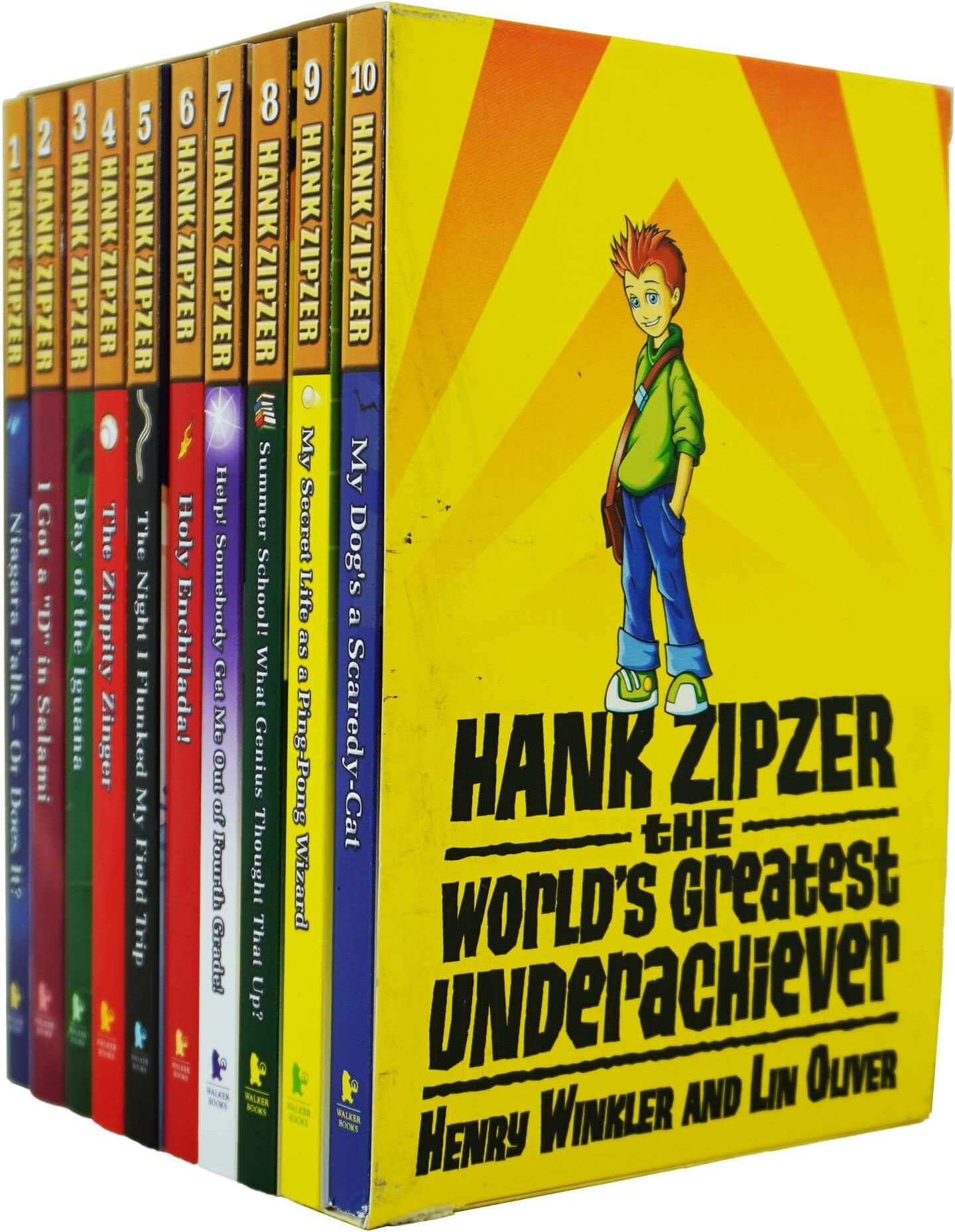 Hank Zipzer 10 Books Box Set Collection by Henry Winkler and Lin Oliver - Ages 7-9 - Paperback Walker Books Ltd