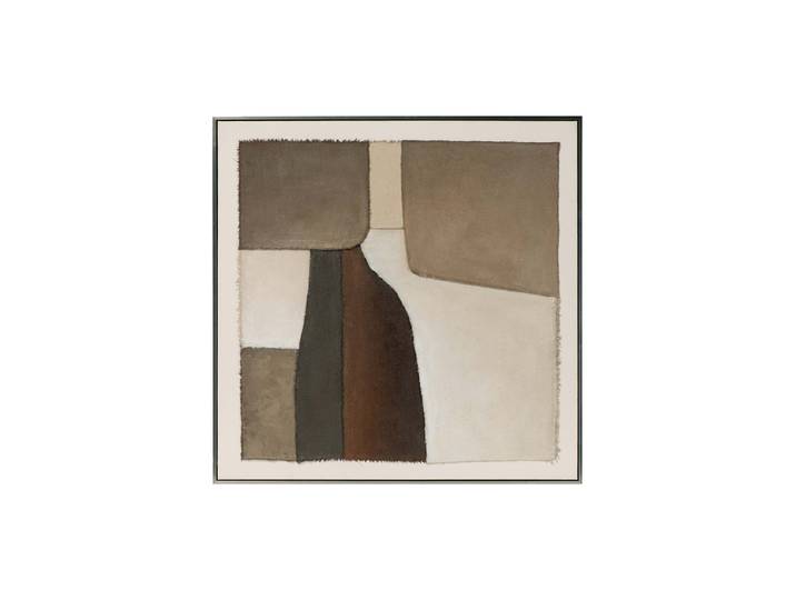 Handgemaltes, gerahmtes Bild „Brown Geometry“ 80 x 80 cm Multicolor Crea Collection