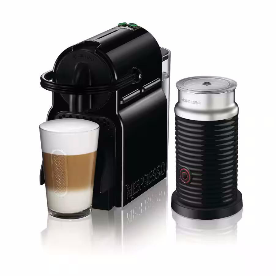 Nespresso DeLonghi Inissia EN80.BAE Schwarz inkl Aeroccino Inissia EN 80.BAE