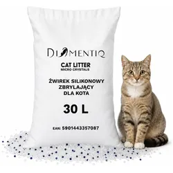 Diamentiq Żwirek silikonowy zbrylający dla kota 30L (Antibakteriell, Klumpend, Schnell absorbierend), Katzenstreu