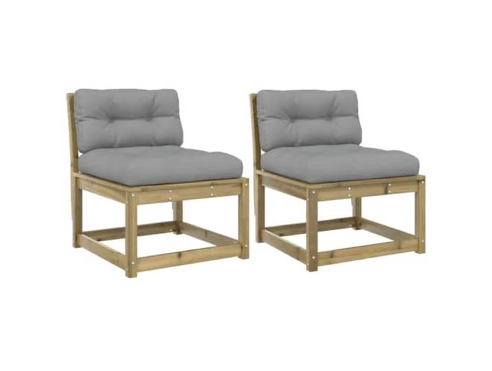 NKOPPFG Gartensofas mit Kissen 2 STK. Kiefernholz Imprägniert Modulares Design, Lattenrost, Wetterfest, Belastbar bis 110 kg pro Sitzplatz