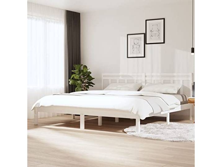 YUOTYRKTEJRSG Massivholz Kiefer Seniorengerecht 135x190 cm Braun Seniorenbett 135x190 cm Massivholz Kiefer Bettgestell mit Kopfteil 45 cm Sitzhöhe Stauraum unter dem Bett