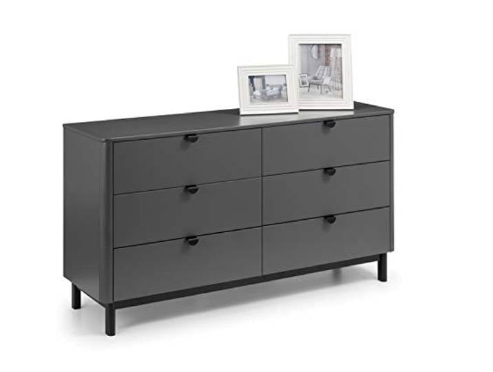 Julian Bowen Chloe Kommode mit 6 Schubladen, Grau