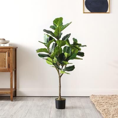 "SAFAVIEH Fiddle 50-Inch Faux Plant, Green - 25"" W x 25"" D x 50"" H"