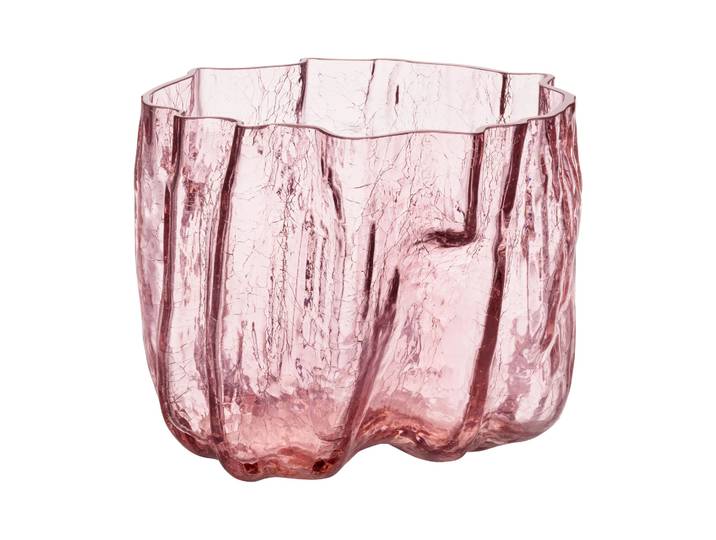 Kosta Boda Crackle Vase 17,5cm Rosa