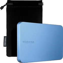 TOSHIBA Canvio Flex Exclusive für USB-C Smartphones, Tablets, Windows PCs und Macs, Festplatte, 1 TB HDD, 2,5 Zoll, extern, Blau Metallic