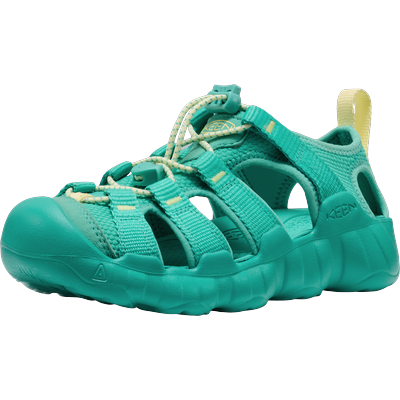 Sandale KEEN "HYPERPORT H2", Mädchen, Gr. 34, Synthetik, grün (bright aqua, wax gelb), Schuhe Sandale, waschbar und schnell trocknend