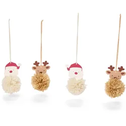 Tchibo - Weihnachts-Pompom-Bastel-Set - weiß