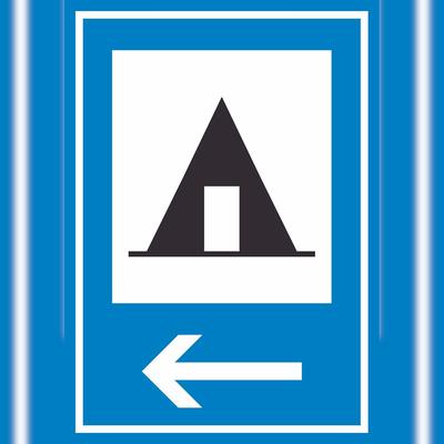 HB-Druck Zeltplatz links Schild A2 (420x594mm)