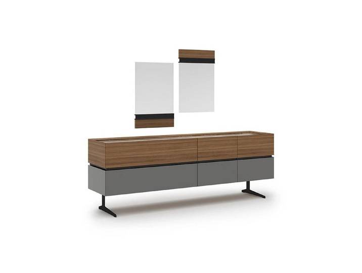Xlmoebel Sideboard Luxus Sideboard mit Spiegeln für elegantes Esszimmerdesign (Sideboard mit Spiegeln, 3 St., Sideboard mit 2x Spiegel), Hergestellt in Europa