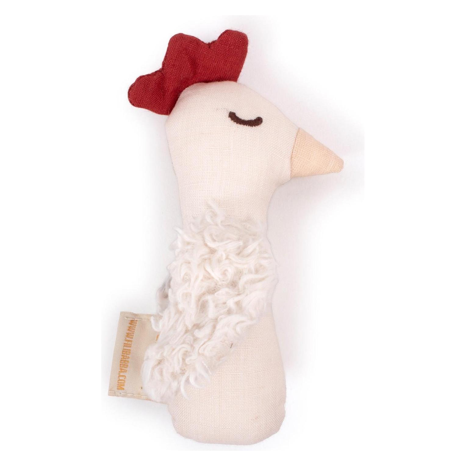 Filibabba Rassel aus Leinen - Huhn (FI-02808)