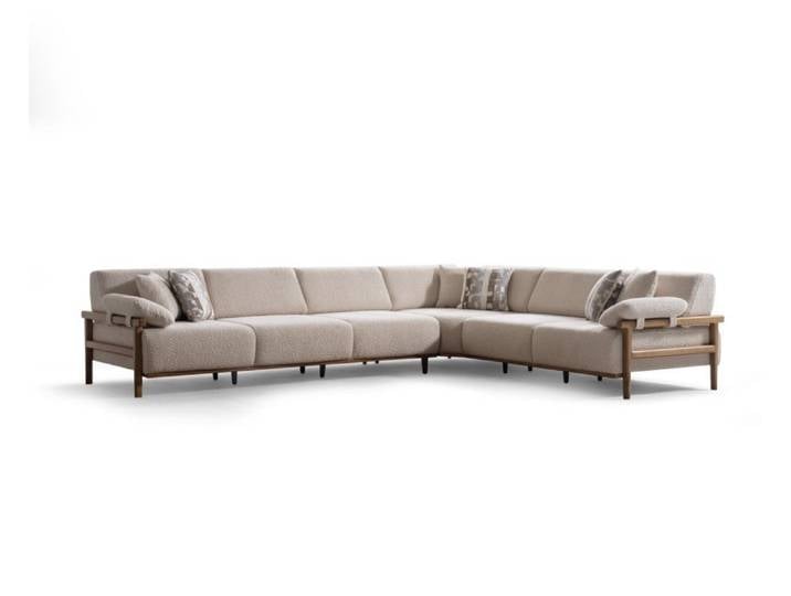 JVmoebel Ecksofa Ecksofa Harmonie in Beige – Elegantes Design und hohe Polsterung, 2 Teile, Made in Europe