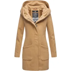 MARIKOO Damen Hochwertiger Wintermantel Mantel Trenchcoat Mit Kapuze Maikoo