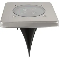 Ranex, Gartenbeleuchtung, LED Solar Bodeneinbaustrahler Torino quadratisch (IP44)