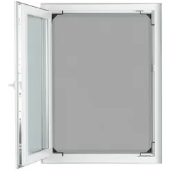 EasyMaxx Moskitonetz  12040 , grau , Kunststoff,Aluminium , Maße (cm): B: 115 H: 135