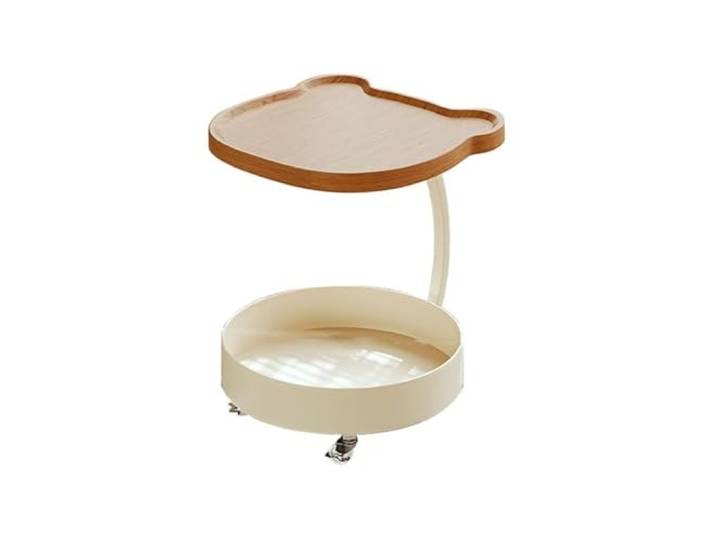 NIUHUAHUI Teetisch, Beweglicher Beistelltisch for Sofa, niedlicher minimalistischer Kleiner Wagen, Eckregal mit Rollen for Wohnzimmer, Nachttisch