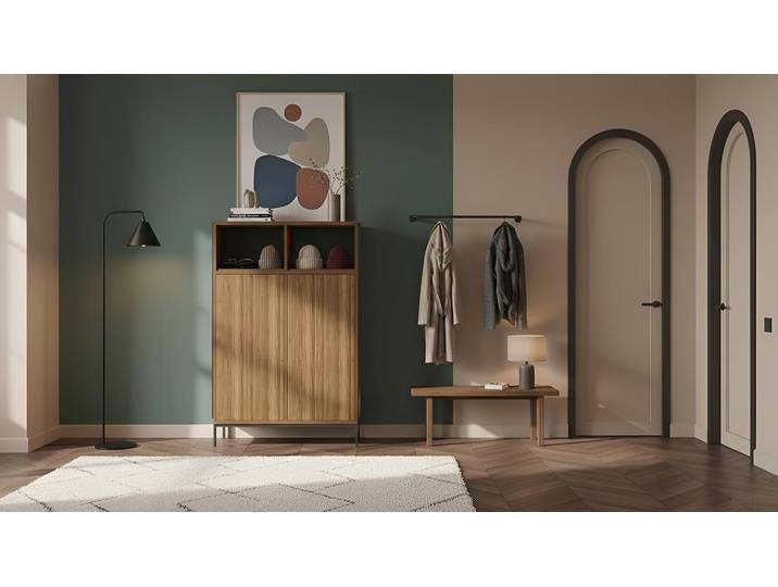 Highboard aus Nussbaum nach Maß Nussbaum (amerika­nisch) Natur geölt