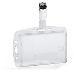Durable Ausweishalter Hartbox mit Clip für 1 Karte, Packung à 25 Stück, Art. Nr. 800519
