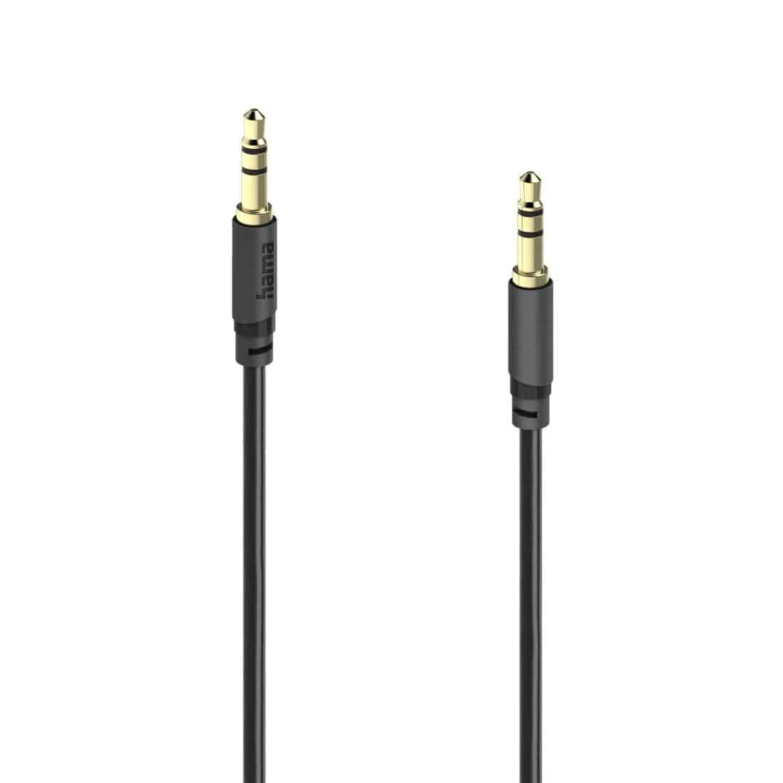Hama Stecker 3,5 mm Klinke auf 3,5 mm Klinke 3 m 202013 Audio-Kabel (Schwarz) 00202013