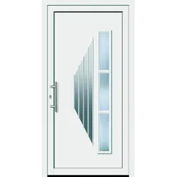 Feba Novotherm Kunststoff Haustüre Modell 512, weiß, mit Glas Orna C - weiß