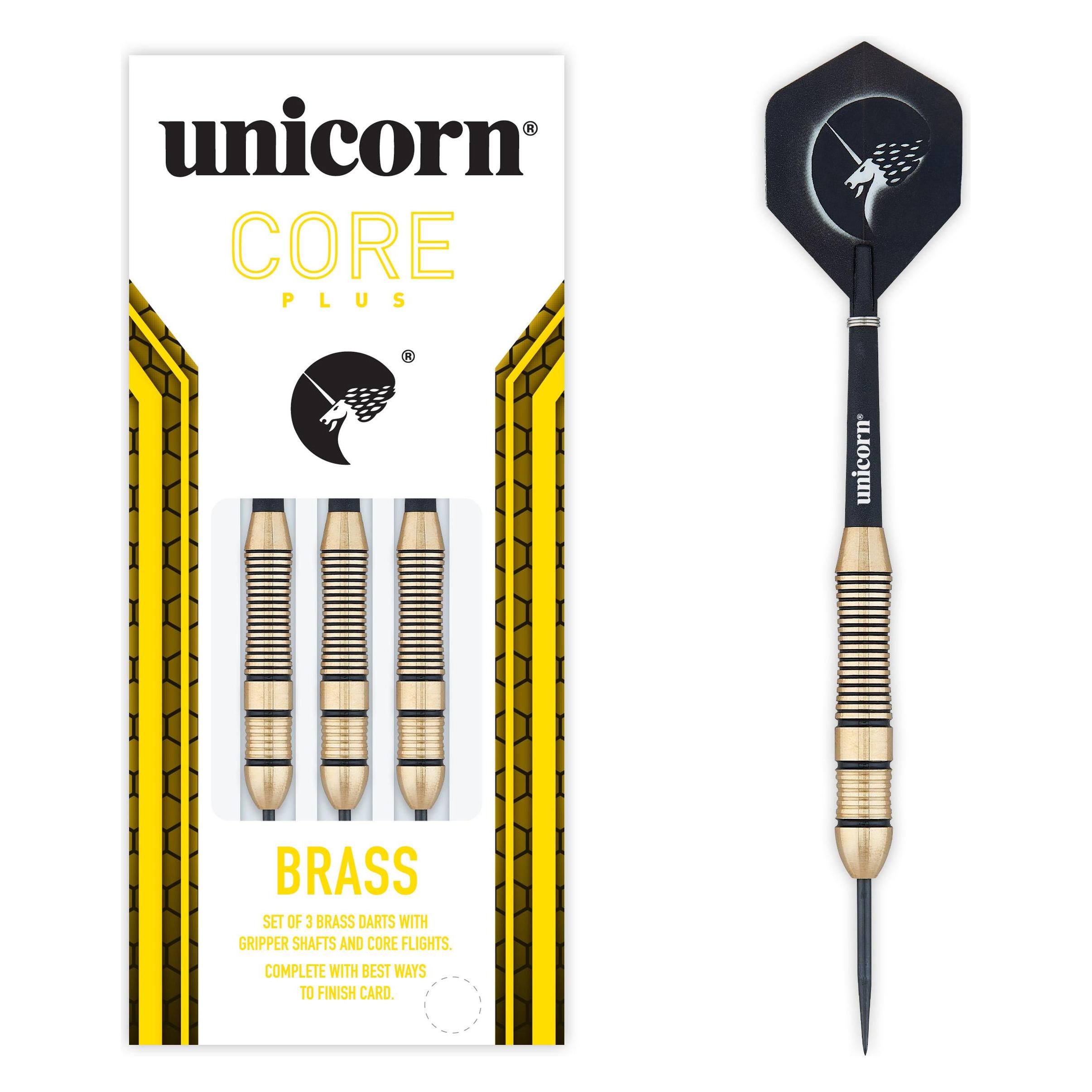 Unicorn Core Plus Brass Steel Darts 1 Satz (24 g) (08677)