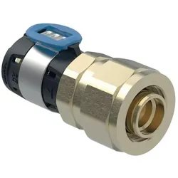 Geberit, Rohrverbindungstechnik, FlowFit bergang 25 mm x 1" x 25 mm mit Verschraubung auf PEX-Rohre 620732001 (Pressverbindung)