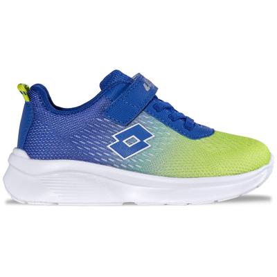 Sneaker LOTTO, Mädchen, Gr. 33, blau, lime, Mesh, Synthetik, Schuhe Sneaker, extra leicht & bequem