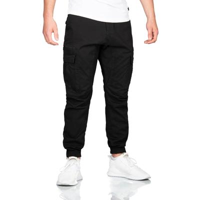 Cargohose ALESSANDRO SALVARINI "ASGiacomi", Herren, Gr. W33L30, Länge 30, schwarz, Obermaterial: 98% Baumwolle, 2% Elasthan, Hosen Cargohose, mit Reißverschluss Beintaschen