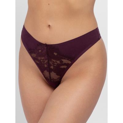 Tanga DORINA "Grace", Damen, Gr. XL, lila (braun), Obermaterial: 85% Nylon, 15% Elasthan, Unterhosen Tanga