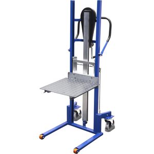 VARIOfit Materialheber sg-154.017, mit Gabel & Plattform, Hub 1300mm, Vollgummi-Räder, Tragkraft 250kg