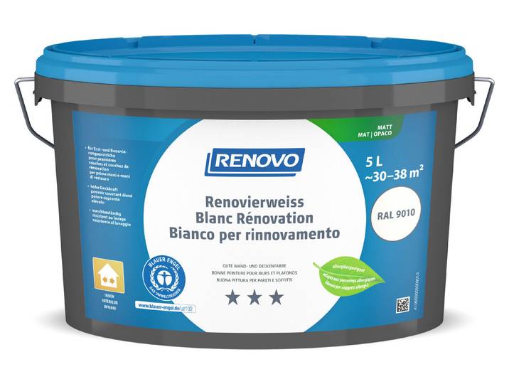 Renovo Renovierweiss RAL 9010 5 l