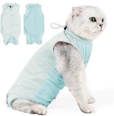 Uplift Picks Breathable Cat Recovery Suit For Spay Surgery Care blue s