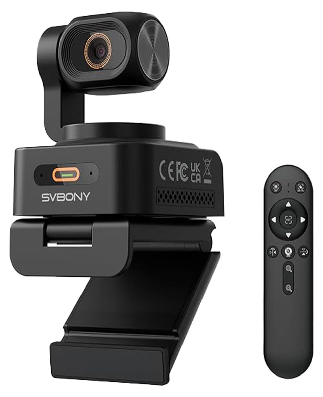 Selius 4K PTZ Webcam met Afstandsbediening en 6x Digitale Zoom voor Streaming en Videobellen