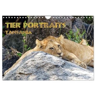 Tier Portraits Tansania (Wandkalender 2026 DIN A4 quer), CALVENDO Monatskalender