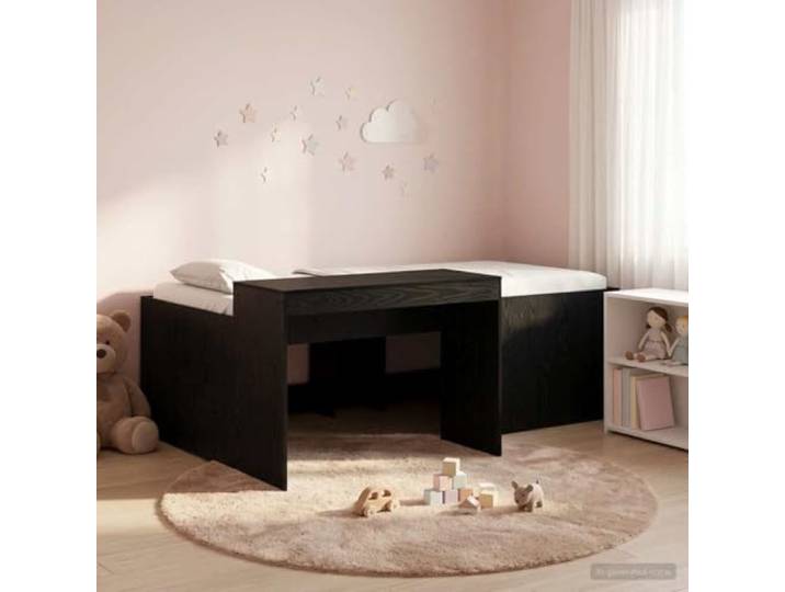 RJPLMFV Hochbett für Kinder, Büro, Holz, Technik Handgefertigtes Eichen-Finish, robuste Latten, modernes Design, einfache Montage, Matratze nicht im Lieferumfang enthalten