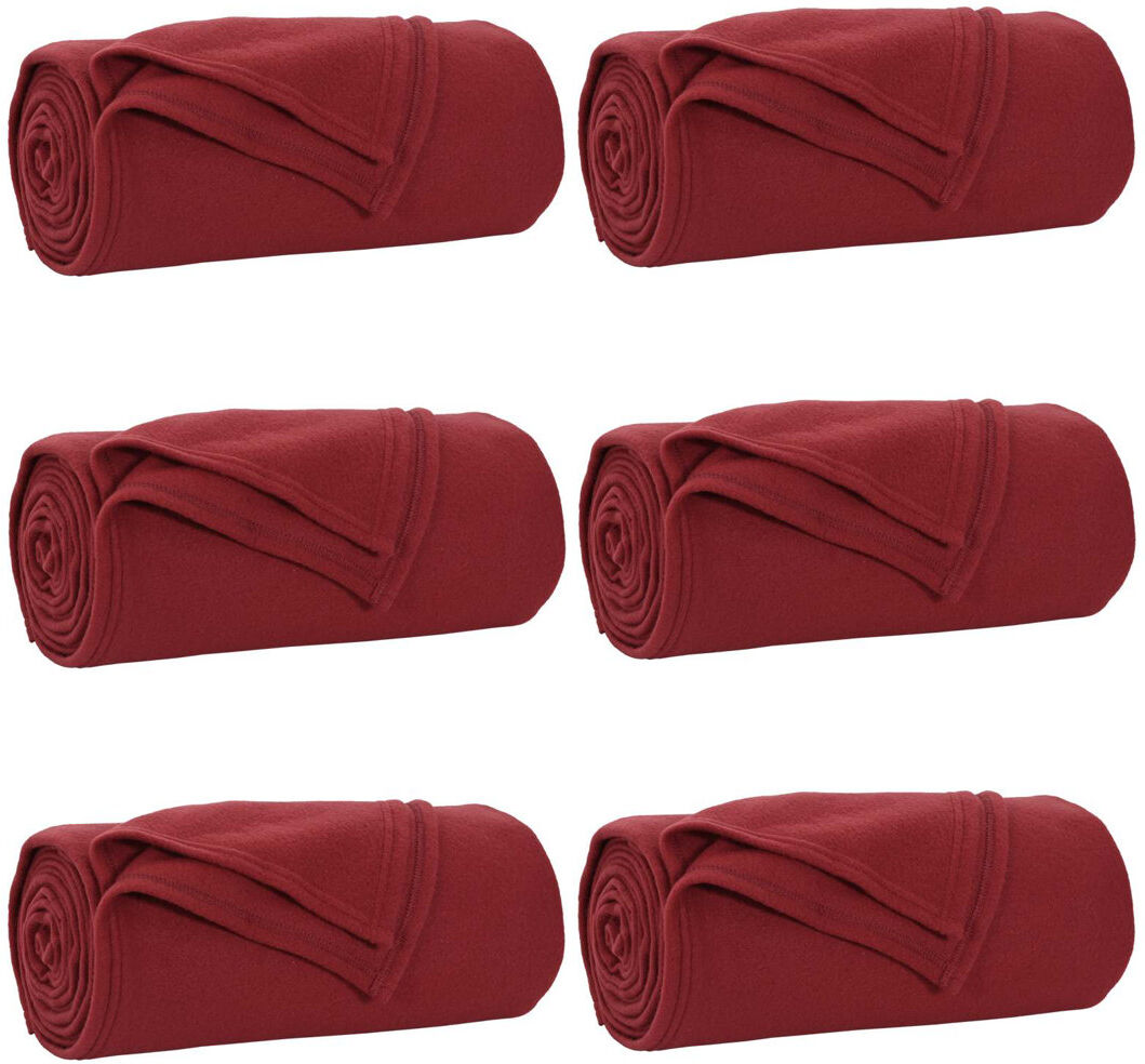 vidaXL 3.5-50 Throw Blanket Bordeaux Red 200cm x 150cm