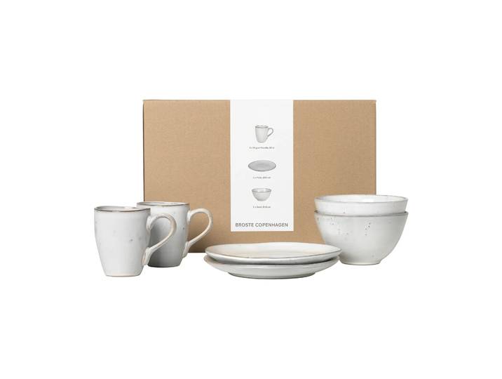 Broste Copenhagen Ensemble petit-déjeuner Nordic Sand pour deux 6 pièces