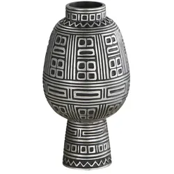 HOME STORY Deko Vase   ¦ schwarz ¦ Polyresin (Kunstharz) ¦ Maße (cm): H: 38  Ø: 21.0